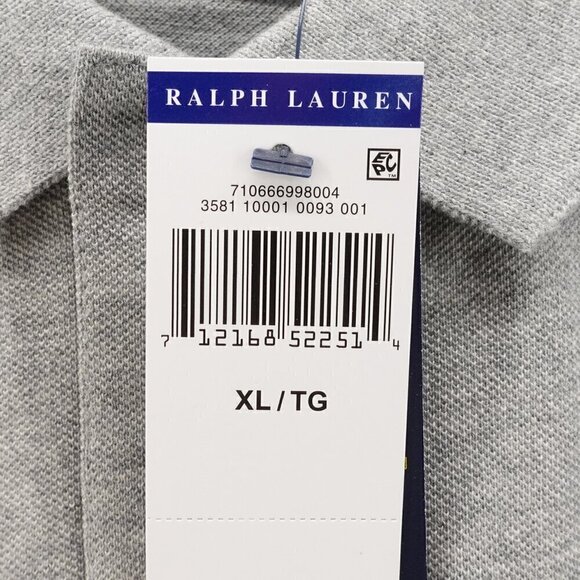 Polo Ralph Lauren Men's Slim Fit Polo Bear Polo Shirt Gray XL - Picture 11 of 11